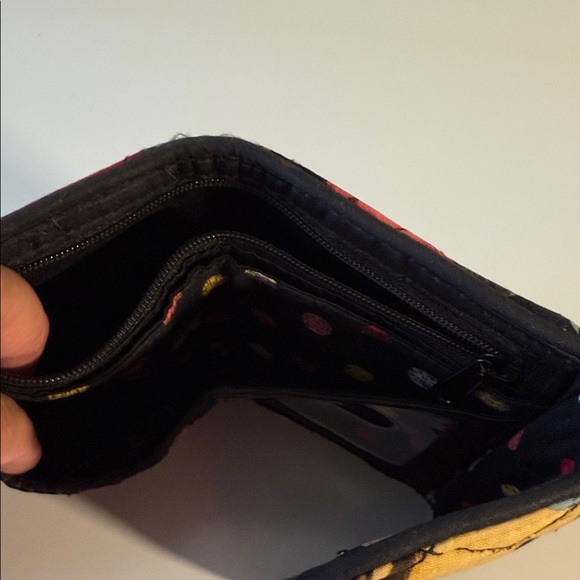 Vera Bradley Quilted Floral Wallet - Black, Yellow, Red, Green - Picture 15 of 15